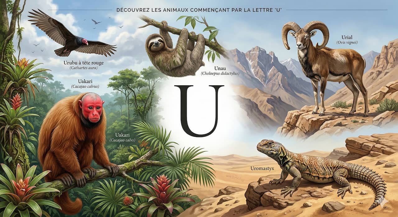 You are currently viewing Animal en U : liste complète des animaux